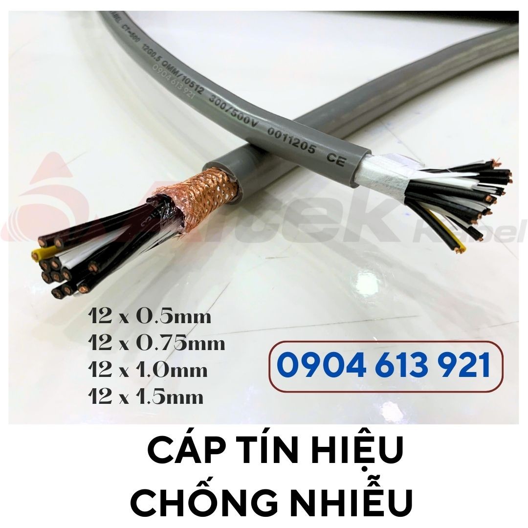 Cáp điện 12 lõi, cáp tín hiệu chống nhiễu 12x1.0mm Altek Kabel